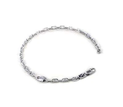 Bracciale uomo Zancan argento 925 a maglie con spinelli neri ESB170 - Immagine 1 di 4