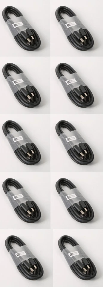 Box of 10 Dell Display Port Cables; Male to Male, 6ft, Black (New) - Image 1 of 4