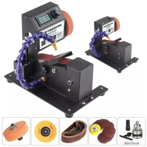 350W Mini Belt Sander Electric Sanding Polishing Machine Dry Wet Grinder - Picture 1 of 14