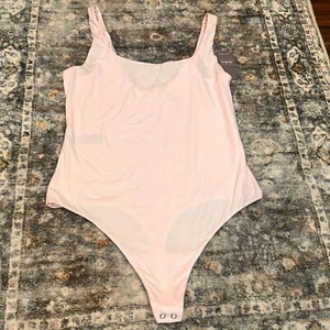 NEW Auden Luxury Collection Pink Bodysuit XXL 4-Way Stretch Pink Thong Soft  - Picture 1 of 10