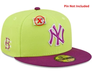 New York Yankees MLB Big League Chew Sour Apple 59FIFTY Fitted Hat 7 3/8 No Pin - Picture 1 of 7