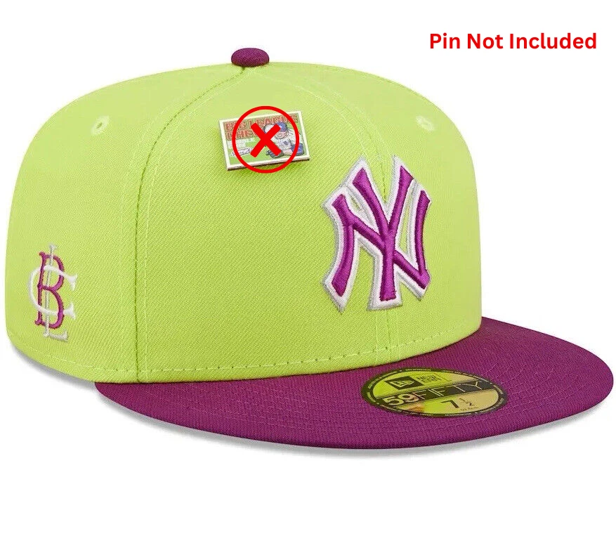 New York Yankees MLB Big League Chew Sour Apple 59FIFTY Fitted Hat 7 3/8 No Pin - Image 1 of 4