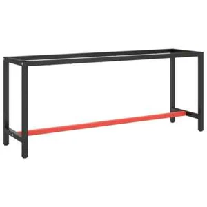 Work Bench Frame Matte Black Matte Red 190x50x79cm Metal - Picture 1 of 9