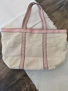 victoria secret vintage large tote bag. Weekender. Overnight Bag. Canvas Tote - Picture 1 of 13