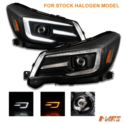 DRL sequential indicator Head lights for Subaru Forester S4 2013-18 Halogen Only - image 1 of 4