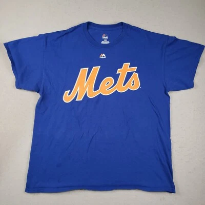 Бейсбольная футболка New York Mets синяя большая Matt Harvey 33 стиль Majestic Jersey MLB - Изображение 1 из 4