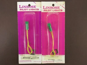 2 pack of Linrose Pilot Lights Model B2990D5 Green 12V Incandescent (L EB) - Picture 1 of 2