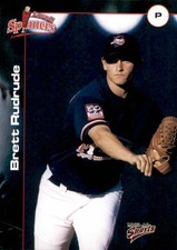 2001 Lowell Spinners Multi-Ad #26 Brett Rudrude San Diego California CA Card
