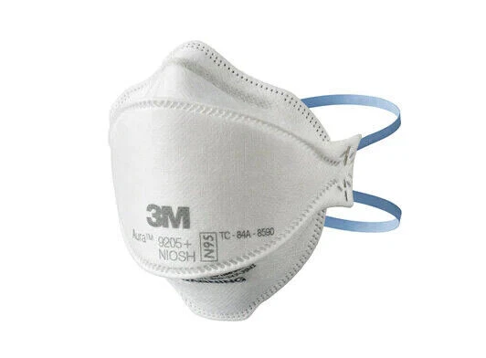 3M Aura 9205 N 95 Particulate Respirator Face Mask - White (20 Pack)