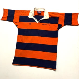 Canterbury Maglia Rugby Uomo XL Virginia Maglia Manica Corta Riga Arancione/Blu - Foto 1 di 9