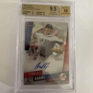 2019 Topps Finest Autographs F ACA Chance Adams BGS 9.5 Auto 10 Gem Mint - Picture 1 of 2