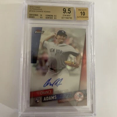 2019 Topps Finest Autographs F ACA Chance Adams BGS 9.5 Auto 10 Gem Mint - Image 1 of 2