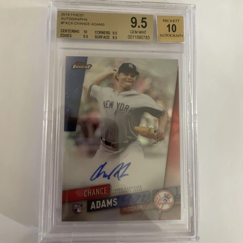 2019 Topps Finest Autographs F ACA Chance Adams BGS 9.5 Auto 10 Gem Mint - Image 1 of 2