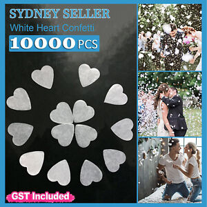 10000x White Heart Birthday Party Wedding Confetti Tissue Paper Biodegradable AU
