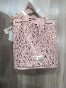 Leather Shoulder Bag Adjustable Pink Large - Picture 1 of 3