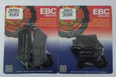 Pastillas de freno delanteras y traseras EBC orgánicas para HONDA NX650 DOMINATOR (1997 a 2002) Foto 1 de 4