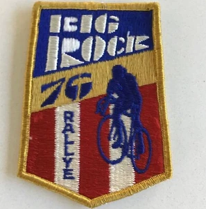 1976 Big Rock 76 Rallye Red White Gold Blue Vintage Cycling Patch - Picture 1 of 1