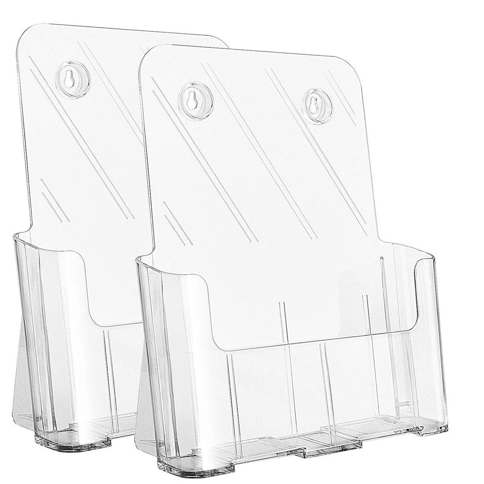 Ktrio Acrylic Brochure Holder 8.5 X 11 Inches Plastic Literature Holders Clear 2