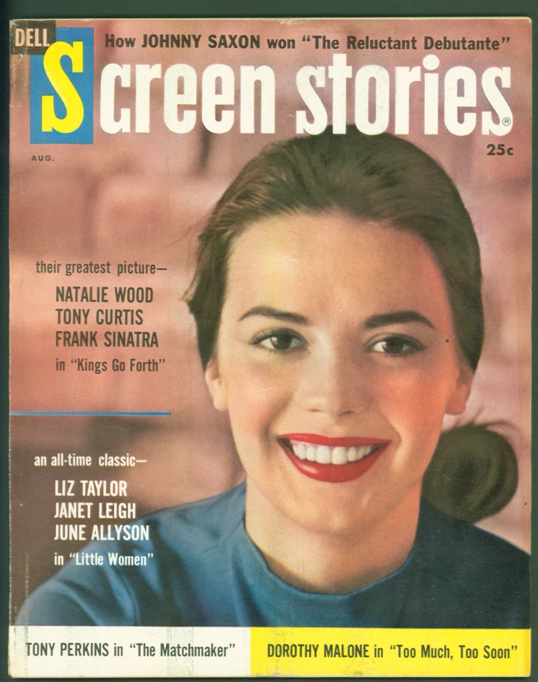 Vintage 1958 Screen Stories Magazine  Natalie Wood Photo Cover  VG/FINE Foto 1 de 2