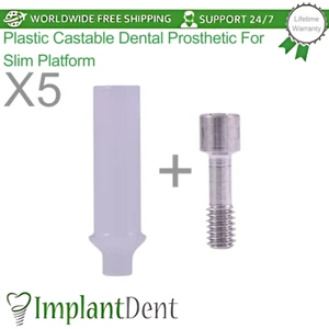 5x prótesis dentales rotacionales fundibles para plataforma delgada hexagonal interior 2,0 mm - Imagen 1 de 3