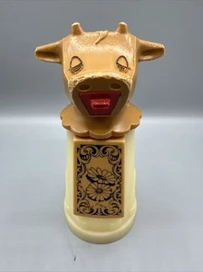 Vintage Whirley Industries Moo Cow Creamer Holder Plastic 70's *READ* - Picture 1 of 10