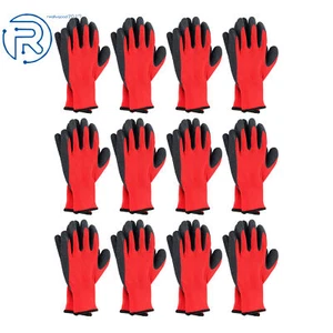 (Größe M) 12 Paar Crinkle Latex Gummi handbeschichtete Sicherheit Arbeitshandschuhe - Bild 1 von 12