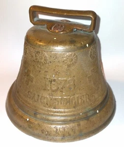 1878 Saignelegier Chiantel Fondeur Brass Swiss Cow Bell - Picture 1 of 8