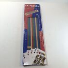 Solid Wood 3 tracks Cribbage Board -Pegs Stored in Board-Instructions