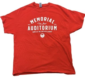 RARE Authentic MEMORIAL AUDITORIUM The AUD NIGHT Buffalo SABRES Red NHL Shirt XL - Picture 1 of 2