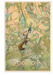 Zootopia Nick Wilde Film Filmposter Serigrafie Druck 30x20 Mondo Pixar Disney - Bild 1 von 1
