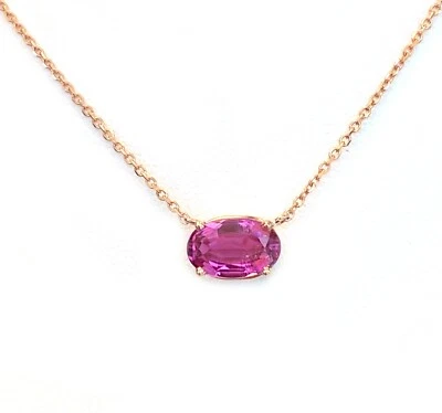 CERTIFICADO GIA 1.40CT. COLLAR TURMALINA PÚRPURA-ROSA ORO ROSA 14KT Foto 1 de 4