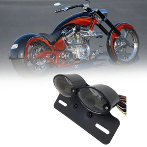 Rear Brake Tail Turn Signals Light Motorcycle New Black Fits For Yamaha - Picture 1 of 13