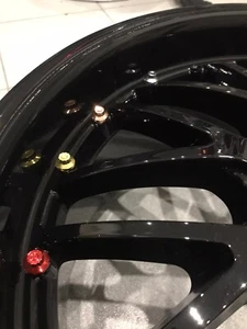 Zierstopfen Zierschrauben Felgen Stopfen Aussen 12 Kant Chrom Gold Candy Rot - Bild 1 von 5