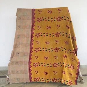 Bohemian Vintage Kantha Throw Twin Quilt Wholesale 1 Pc Bedspread Ralli Gudri - Picture 1 of 2