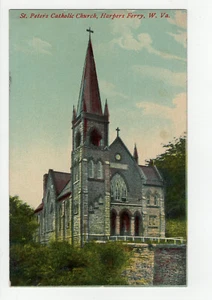 Chiesa cattolica di San Pietro, Harpers Ferry, West Virginia | Cartolina non spedita - Foto 1 di 2