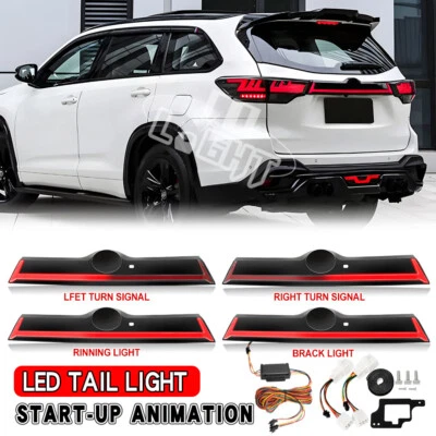 Luz de freno trasera LED ahumada para maletero Toyota Highlander 2014-2019 con agujero Foto 1 de 4