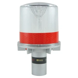 Night Star Photo Sensitive Warning Light Solar Rechargeable Red LED Traffic Cone - Picture 1 of 1