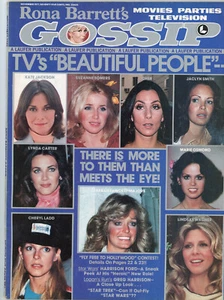 November 1977 Rona Barrett's Gossip Magazine Cheryl Ladd, Farrah Fawcett Cover - Picture 1 of 2