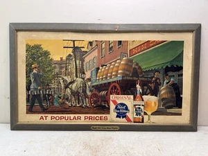 Vintage 1967 Pabst Blue Ribbon “Good Old Time Beer Flavor” Picture Painting P513 - Picture 1 of 23