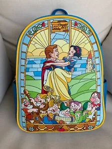Loungefly Disney Snow White Princess Stained Glass Exclusive Mini Backpack NWT - Picture 1 of 7