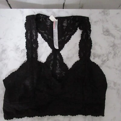Intimately Free People Bra S Small Black Lace Bralette Wire Free - Image 1 of 3