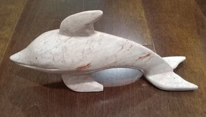 Hand Carved Onyx Stone Dolphin Figure Statue Figurine Sculpture  - Picture 1 of 6