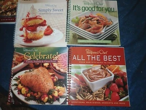 Lot of 4 Pampered Chef Cookbooks Spiral cookbooks Simply Sweet Celebrate - Picture 1 of 5