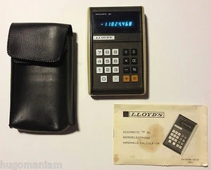 Lloyds Accumatic 30 Taschenrechner komplett Hülle & Anleitung Handheld Vintage  - Bild 1 von 9