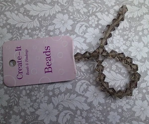 STRING OF NEW TAGGED GREY CITRINE FACETED BEADS FIR JEWELLERY MAKING. - Picture 1 of 1