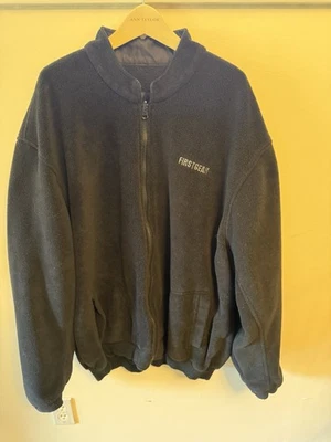 Chaqueta forrada de lana negra Firstgear cremallera completa XXXL con lazos para encajar en la carcasa Foto 1 de 4