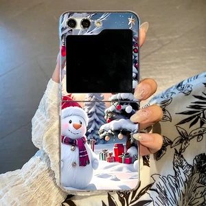 Custodia rigida natalizia pupazzo di neve per Samsung Galaxy Z Flip7 FE Flip6 Flip5 4 3 - Foto 1 di 26