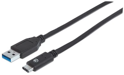 Manhattan USB-C to USB-A Cable, 1m, Male to Male, 10 Gbps (USB 3.2 Gen2 aka USB  - Image 1 of 4