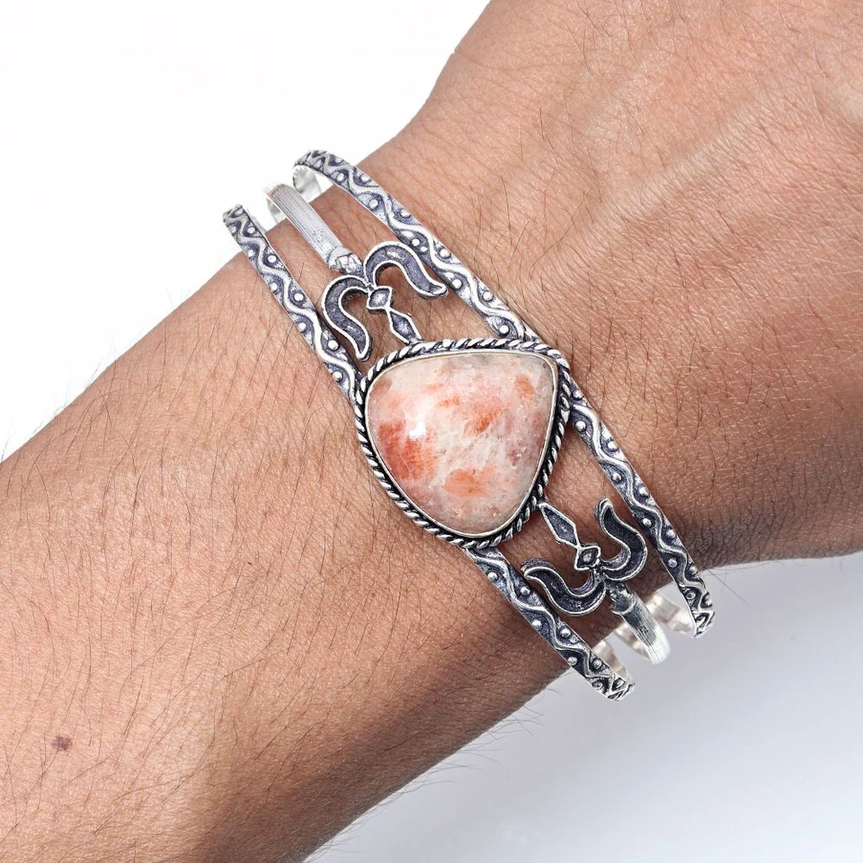 Pulseras brazaletes de piedras preciosas hechas a mano para joyería de 7"" ajustables Foto 1 de 4