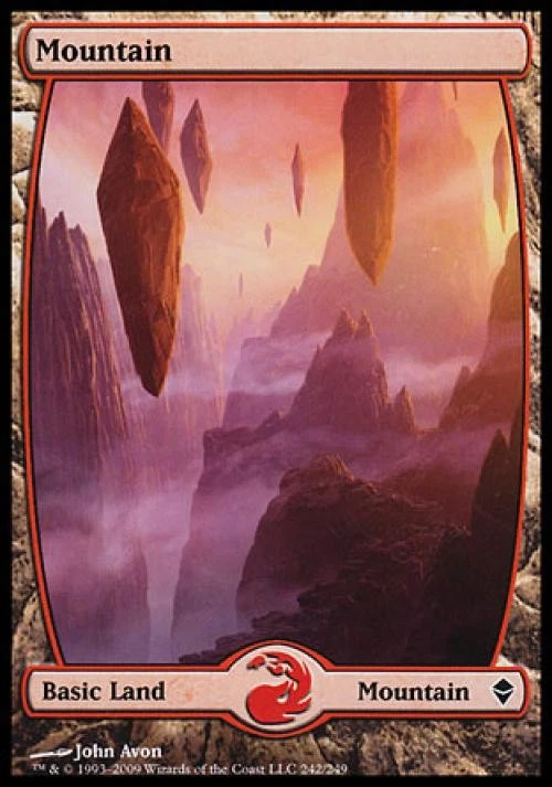 Mountain (242) - Medium Play MTG Zendikar - Image 1 of 1